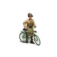 Bicicletta Militare Bianchi modello 25 con bersagliere in nord Africa 2°GM (resina) MV4088